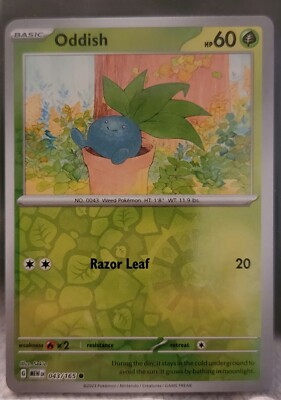 Pokémon TCG: Oddish #043 Reverse Holo (Scarlet & Violet, NM)