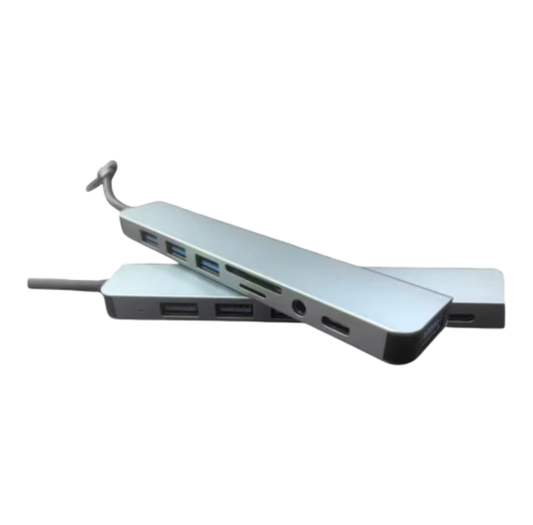 Ethos: USB And Type C Port Hub Adapter (8 In 1)
