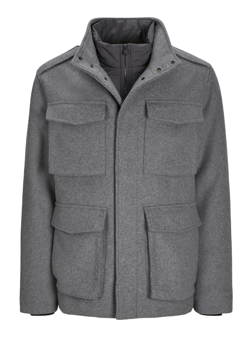 Wool Coat (Grey Melange)