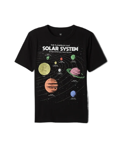 Kids Graphic T-Shirt (Black Noir)