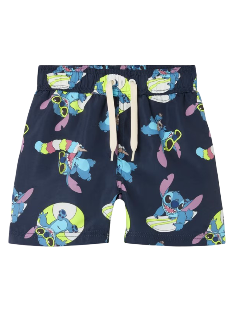 Name It: Kid's Stitch Swim Shorts (Navy)