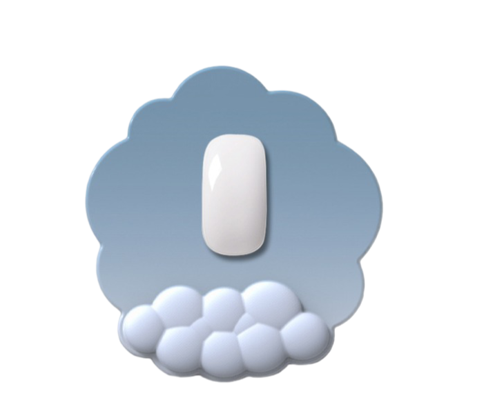 3D Leather Wrist Guard Mouse Pad with Silicone Cloud Wrist Rest Soft