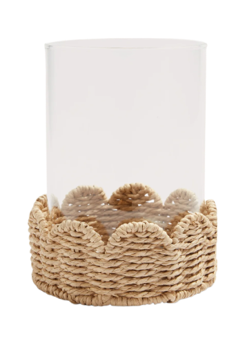 Scallop Edge Hurricane Candle Holder