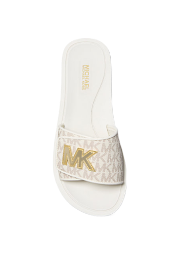 Palmer Signature Logo Slide Sandal (Vanilla)
