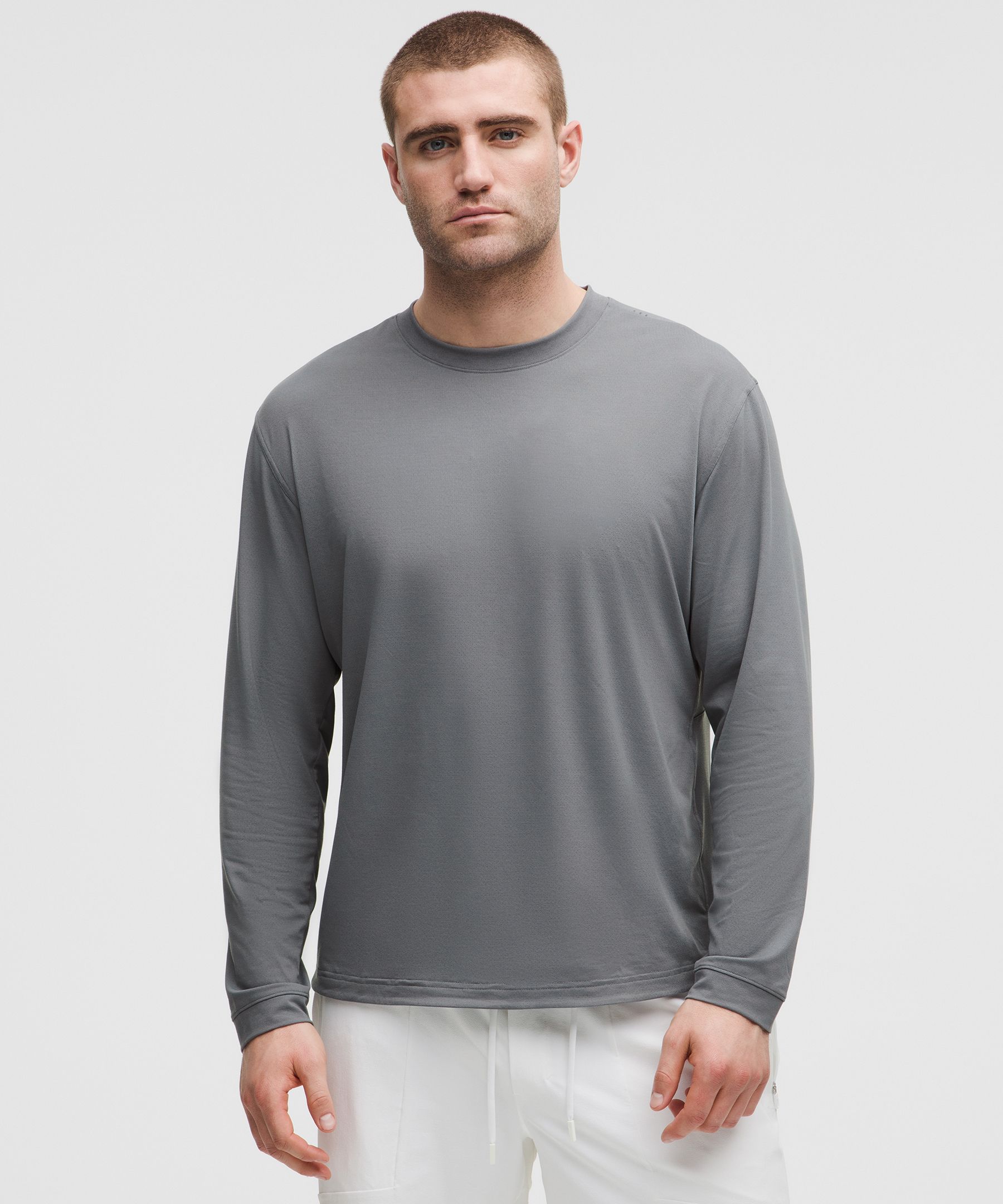 Men's EasySet Training Long-Sleeve Shirt (Solar Grey)