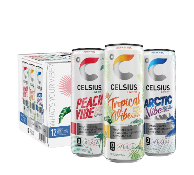 Celsius:  Sparkling Vibe Variety Pack Functional Energy Drink - 12 fl oz (Pack of 12)