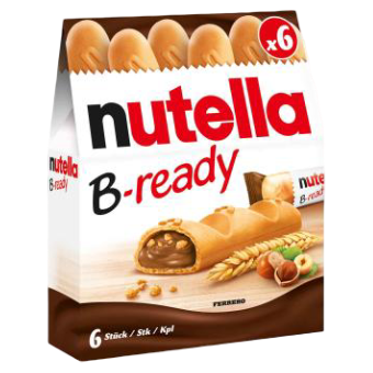 Nutella: B-ready Hazelnut Spread Filling Wafer Biscuit - 6-Pack