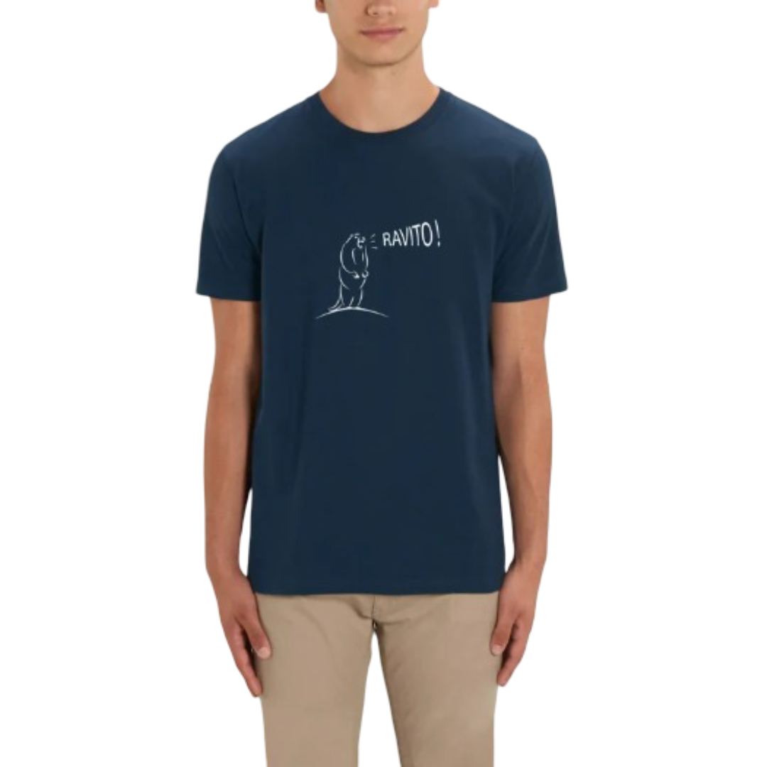 Ravito: Marmotte Organic T-Shirt (Navy Blue)