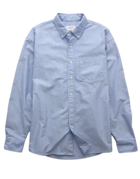 AE: Everyday Classic Fit Oxford Button-Up Shirt (Blue)
