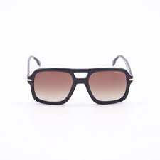Carrera: Oversize Square Double Bridge Sunglasses (Black)