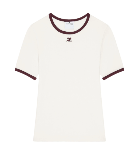 New Season: Courrèges Contrast-Trim Cotton T-Shirt