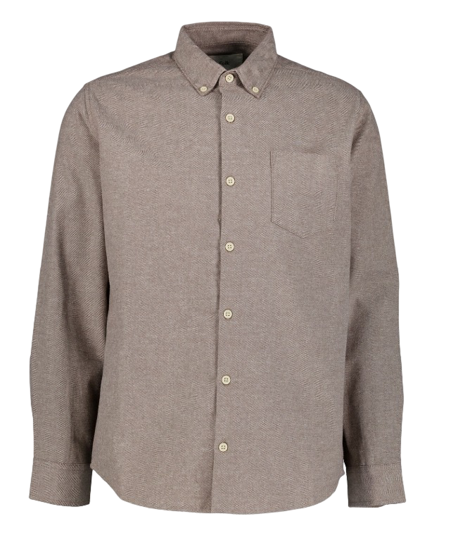 Folk: Men's Button Shirt (Brown Brushed)
