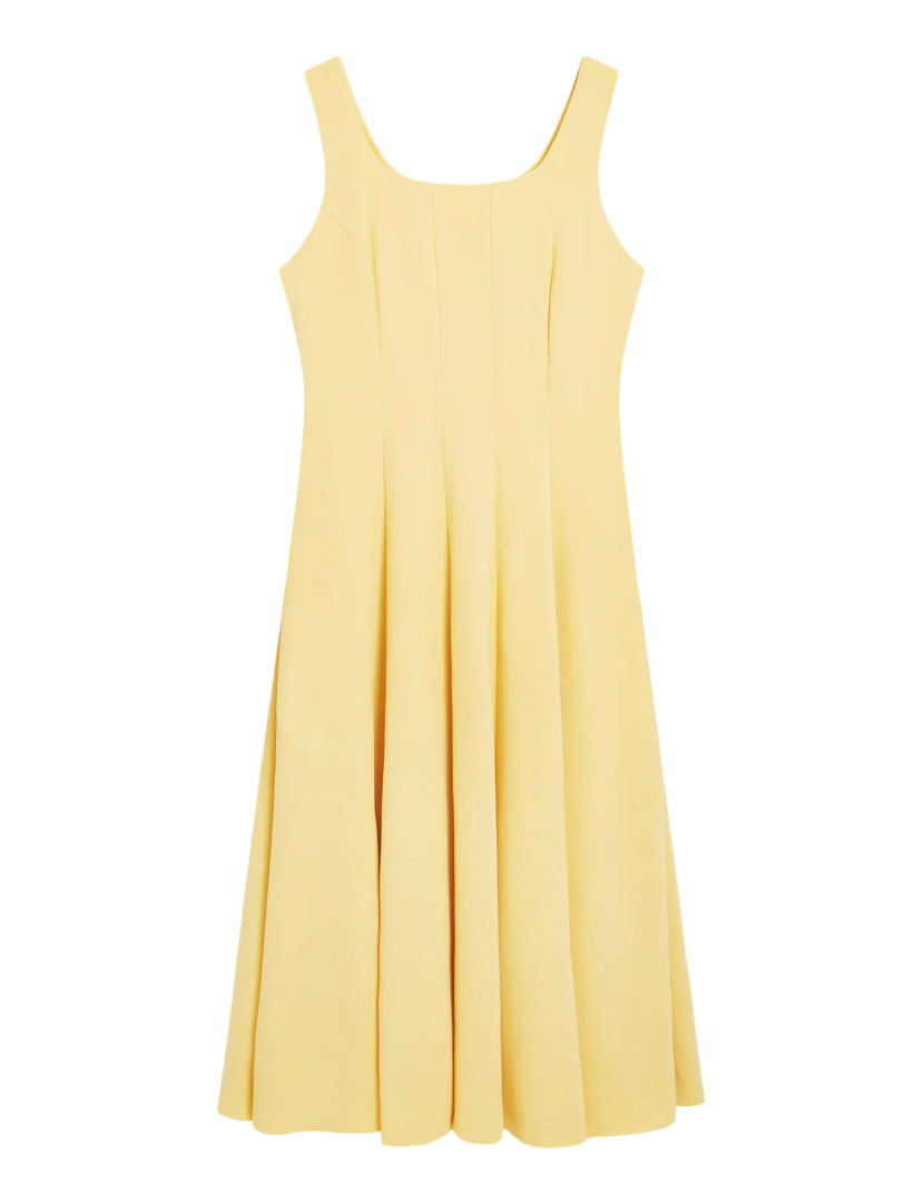 Arlott Panelled Scoop Neck Sleeveless Midi Dress