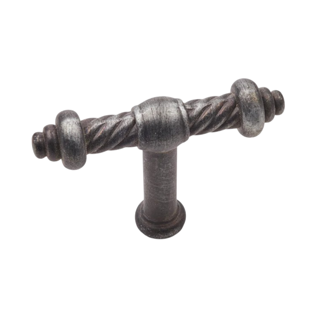 Rk International: Rope Twist T-Knob CK Series (Distress Nickel)