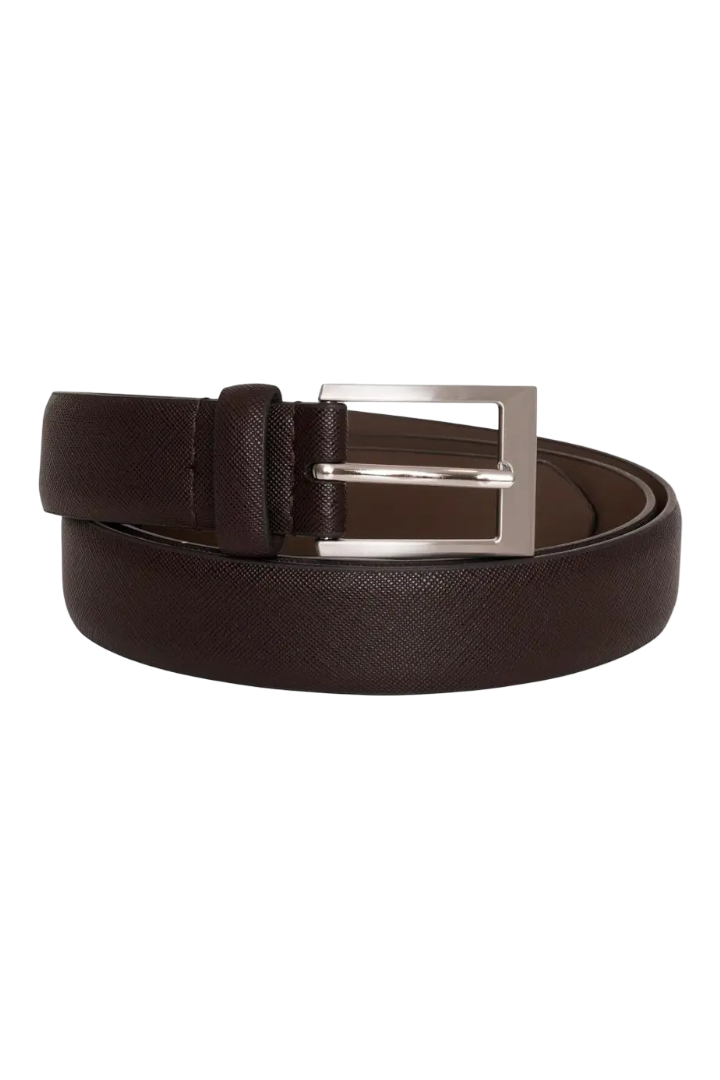 Barneys Originals: Bonded Leather Belt (Brown)