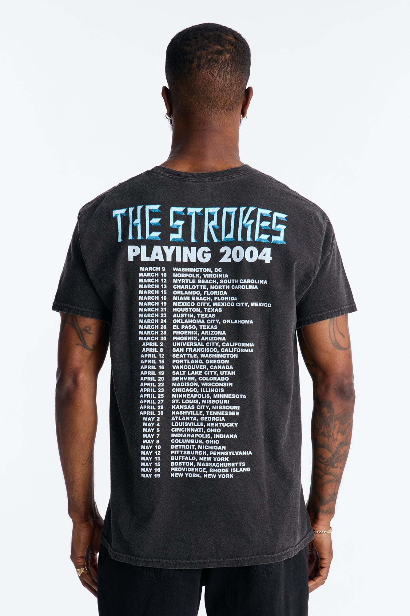 Men's The Strokes Tour 2004 Short Sleeve Tee (Black)