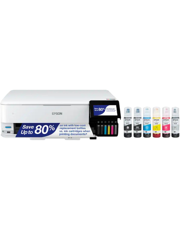 Epson: EcoTank Photo ET-8550 All-in-One Wide-Format Supertank Printer (White)