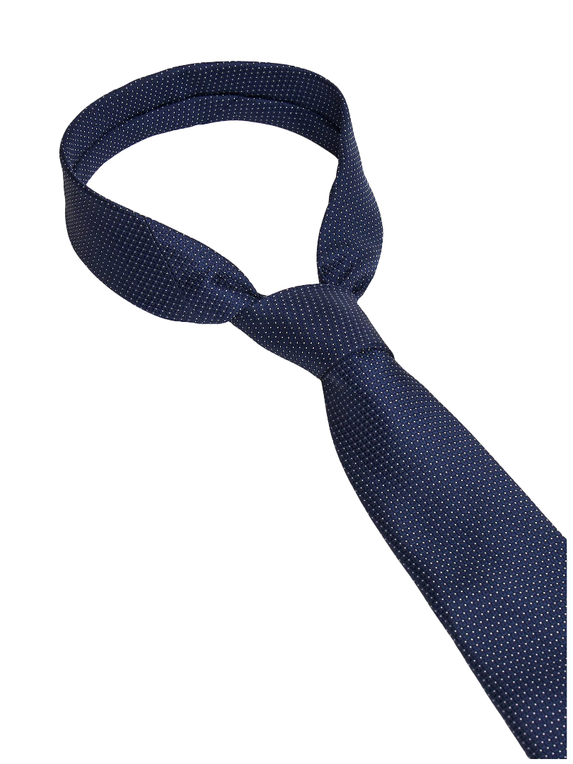 Geometric Silk-Blend Tie (Blue)