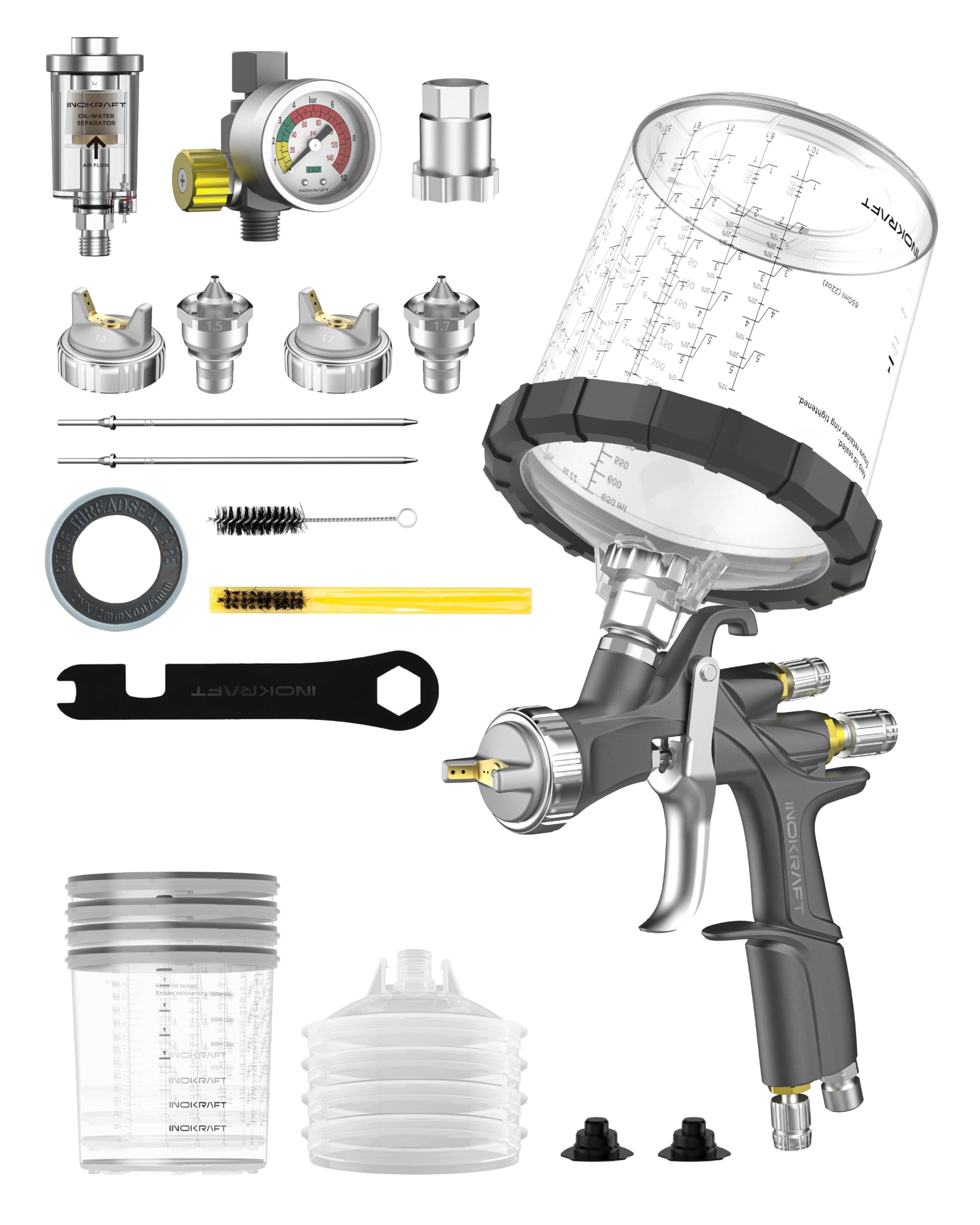 InoKraft: D1 LVLP Air Spray Gun Basic Kit