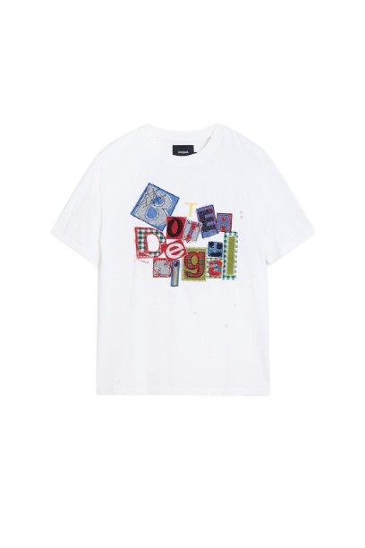 Desigual: Women's Sequin Ruffle Top (Black)