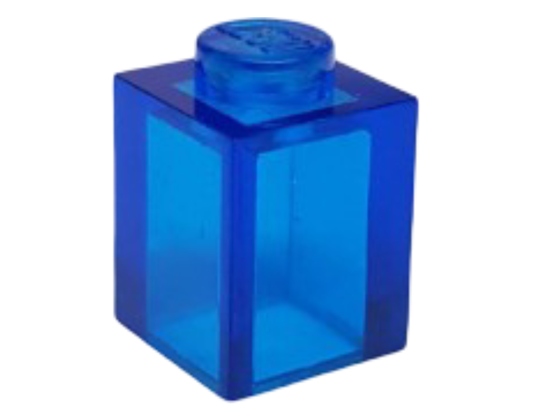Brick - Transparent Dark Blue (1x1)