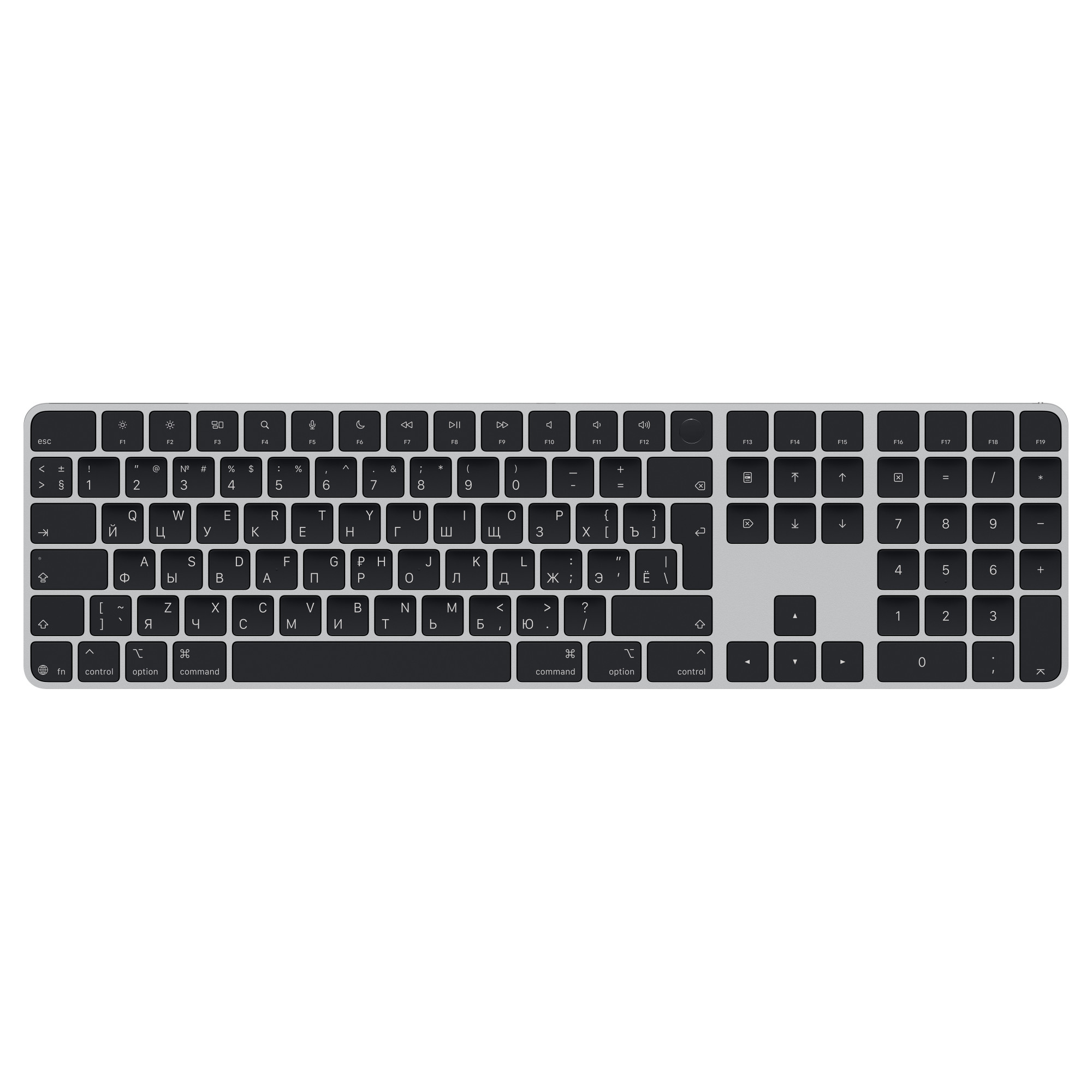 Apple Magic Keyboard with Touch ID and Numeric Keypad (USB-C, Russian, Black Keys)