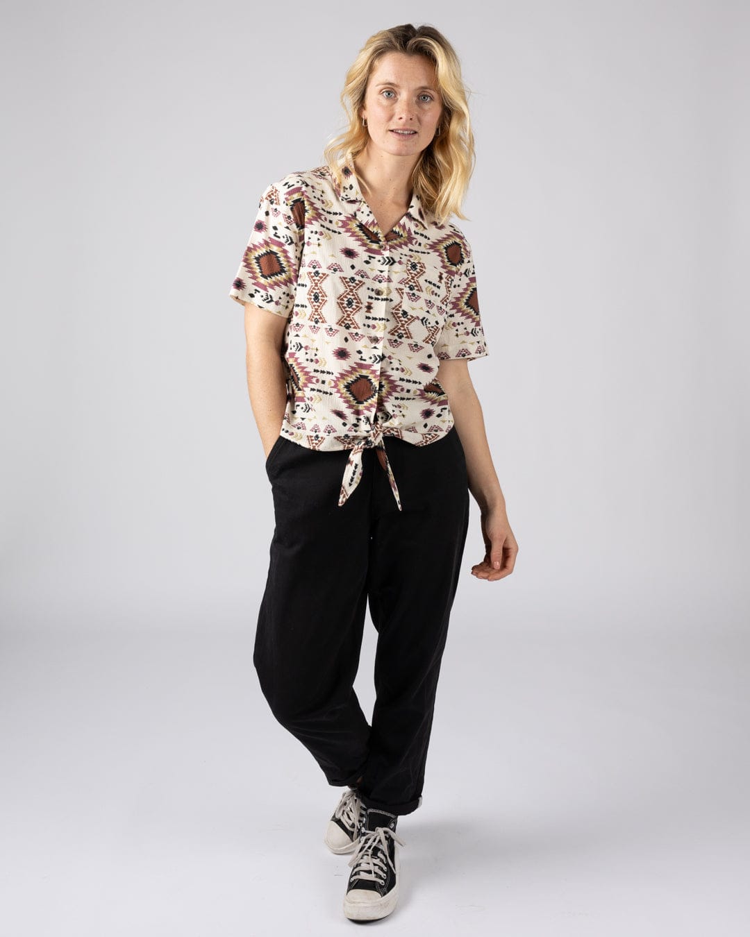 Women's Sabina: Short Sleeve Shirt (Cream)