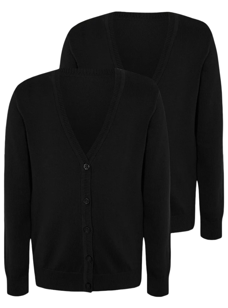 Knitted School Cardigan - Pack of 2 (Black)