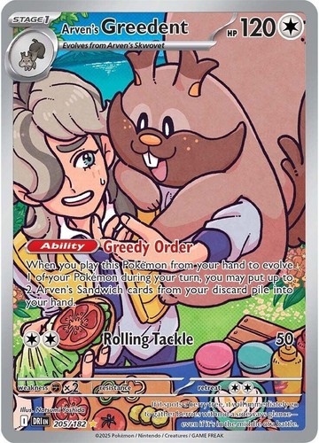 Pokémon TCG: Arven's Greedent 159/182 (Cosmos Holo)