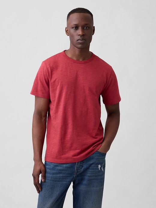 Men's Lived-In Crewneck T-Shirt (Barn Red)