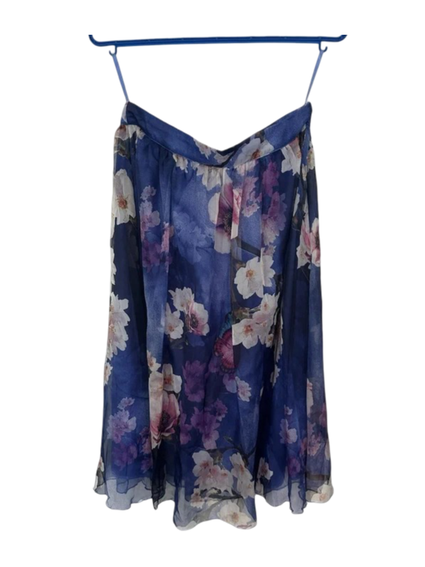 YAS: Women’s Floral Skirt (Blue)