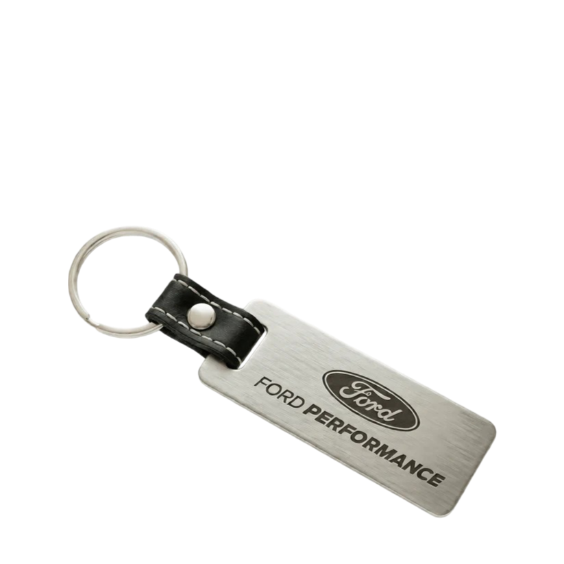 Ford Performance Stainless Steel and Carbon Fiber Keychain