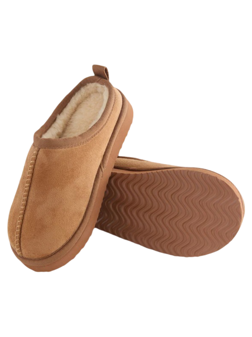 Cosy Mule Slippers (Tan Brown)