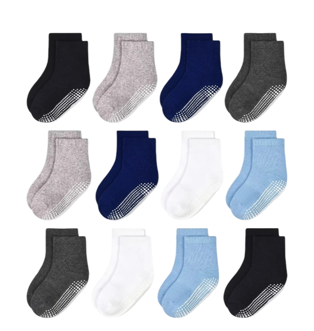 Hycles: Non-Slip Toddler Socks With Grips (12 Pairs)