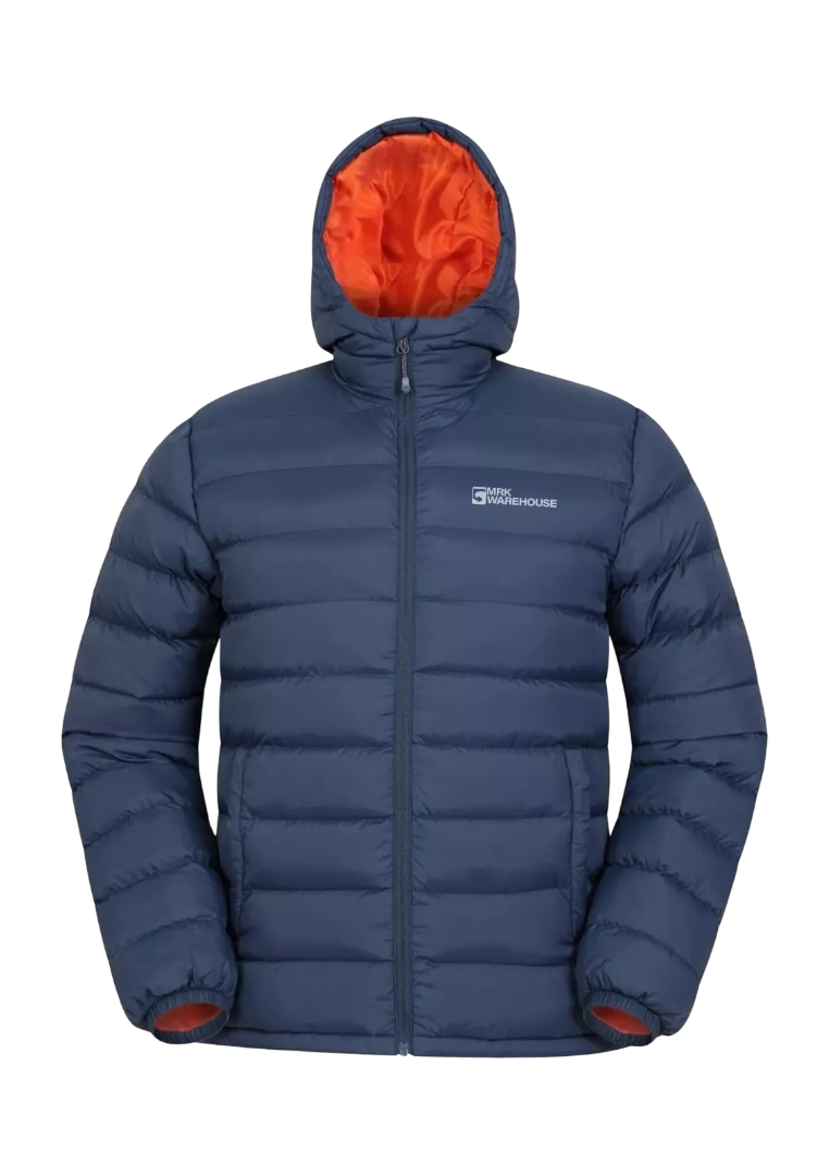 MRK Warehouse: Men's Seasons  Padded Warm Jacket Water Resistant Casual Coat (Navy)