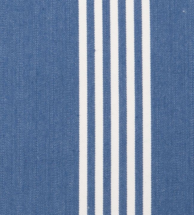 Ian Mankin: Oxford Stripe Fabric (Navy)