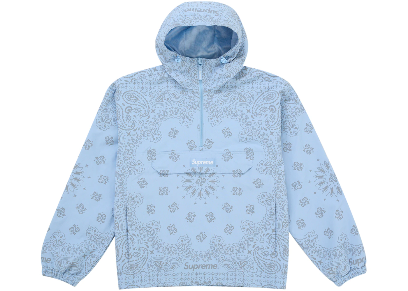 Men's Reflective Bandana Anorak (Light Blue)
