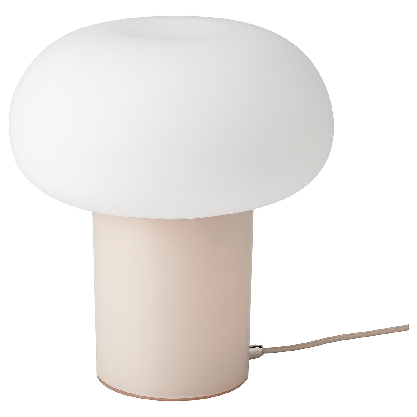 Dejsa: Table Lamp Glass - 28 cm (Beige/Opal White)