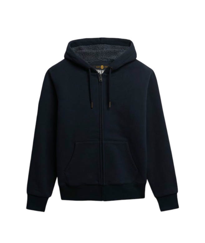 Borg Lined Zip Hoodie (Eclipse Navy)