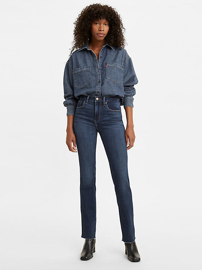 Women's Levi's: 724 High Rise Slim Straight Jeans (Chelsea Carbon Glow)