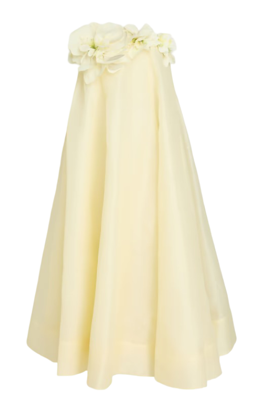 Zimmermann: Women's Strapless Floral Blend Midi Dress