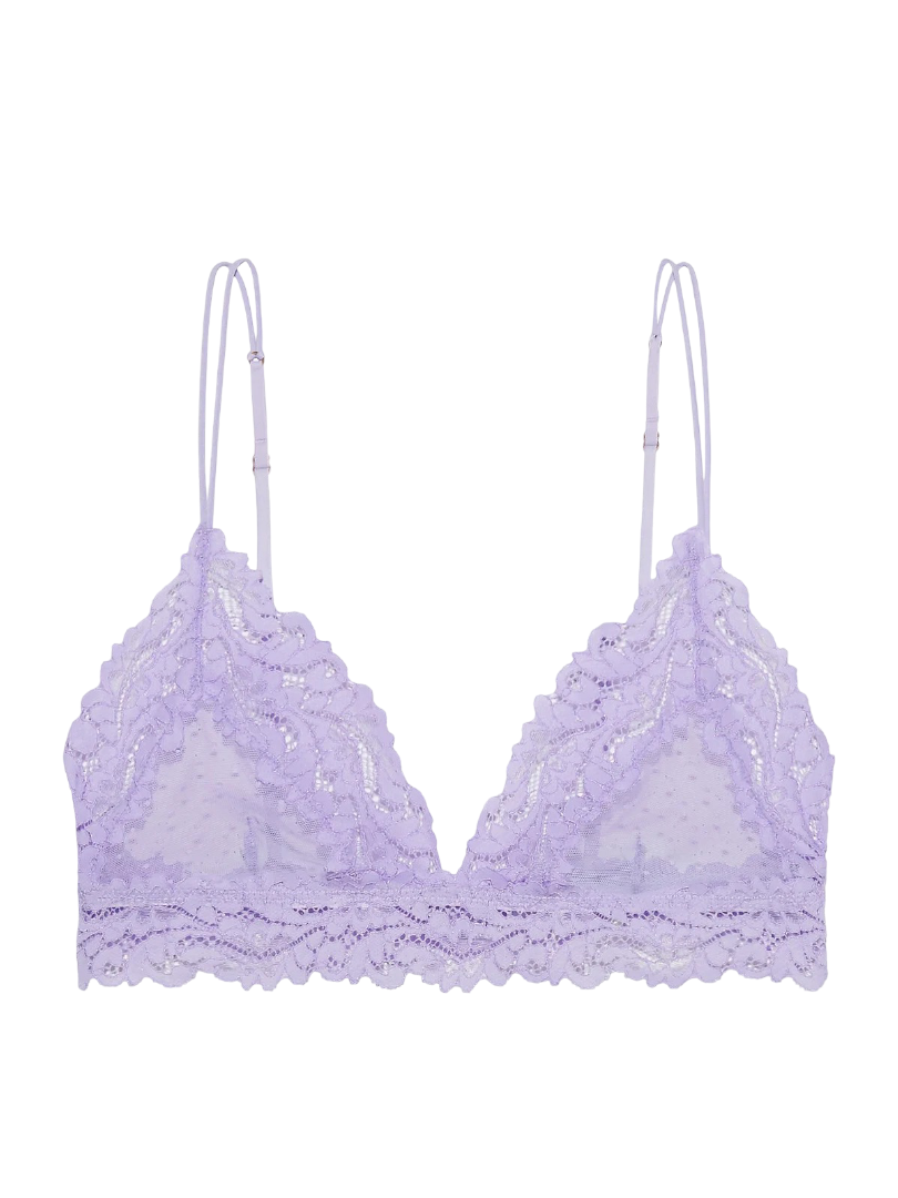 Dotted Mesh Bralette (Purple Lavender)