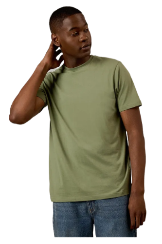 Burton: Plain Crew Neck T-shirt (Light Khaki)