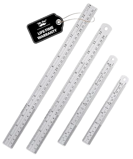 Mr. Pen: Steel Rulers (Pack of 4)