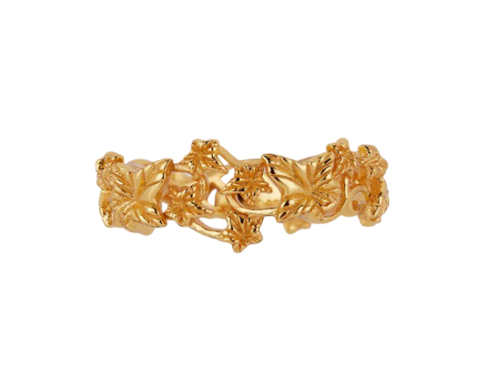 Gold Aelf Climbing Ivy Band Ring