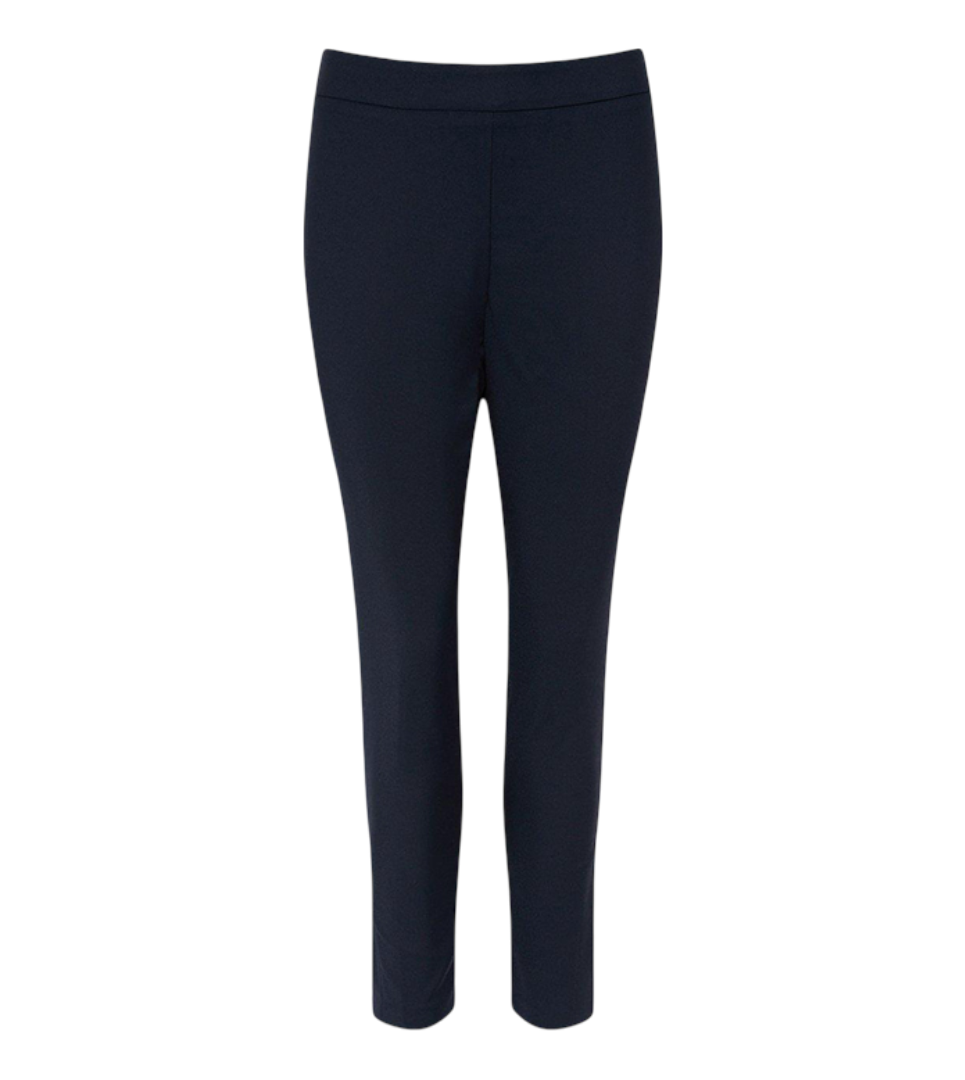 Petite Essential Techno Woven Crop Trouser (Navy)