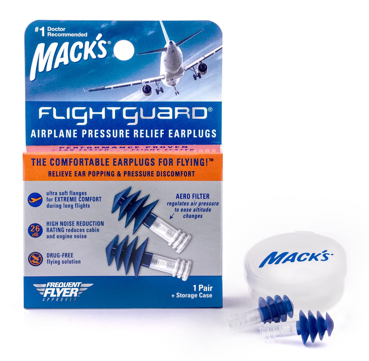 Mack's: Flightguard Airplane Plugs (26dB)