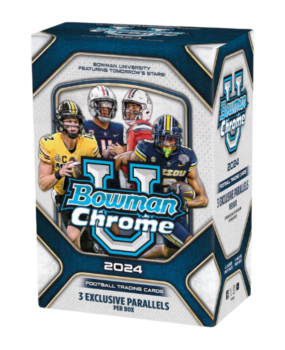 2024 Bowman University Chrome Football Factory Sealed Value Box