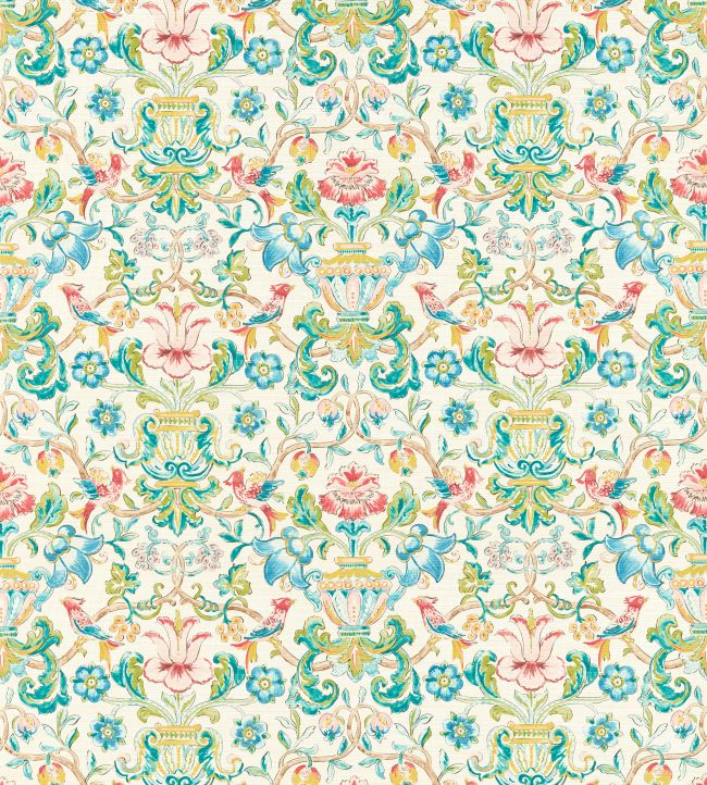Zoffany: Pompadour Print Wallpaper (Multi-Color)