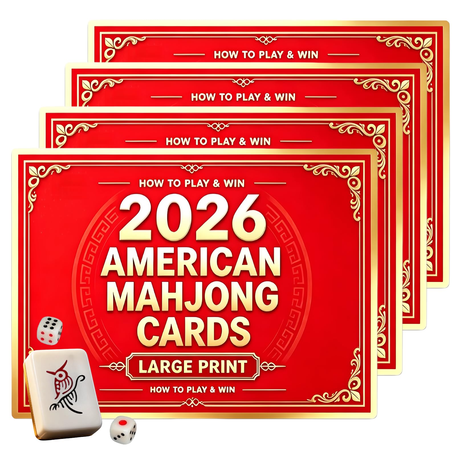 2026 Mah Jong Card: Rules Large Size Revised Version